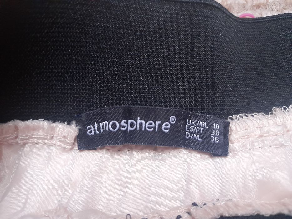 Spódnica plisowana Atmosphere r. S kremowo-czarna