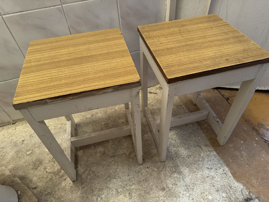 Taboret ryczka zydel krzeslo stołek krzeselko PRL