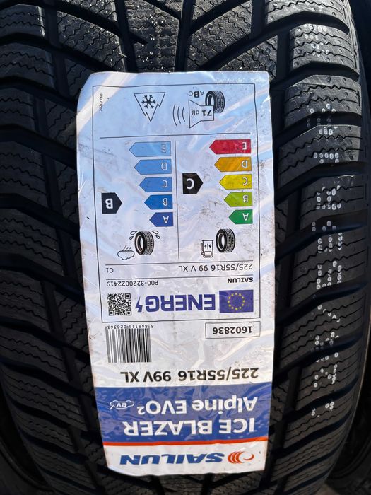 Okazja opony zimowe 225/55R16 99V XL SAILUN Ice Blazer Alpine EVO2 NOWY MODEL 2026 EV