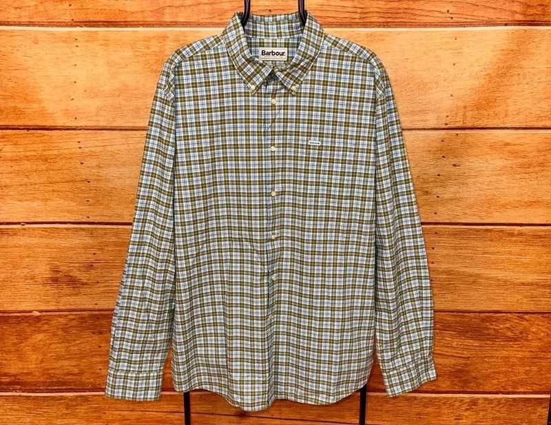 Barbour _ Hallhill Performance Shirt Tailored Fit _ Oryginalna Koszulka W Krateczkę _ Stretch _ XXL