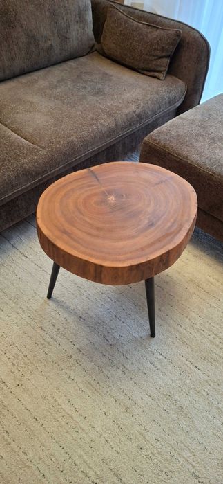 Stoliki kawowy z plastra drewna. Handmade.