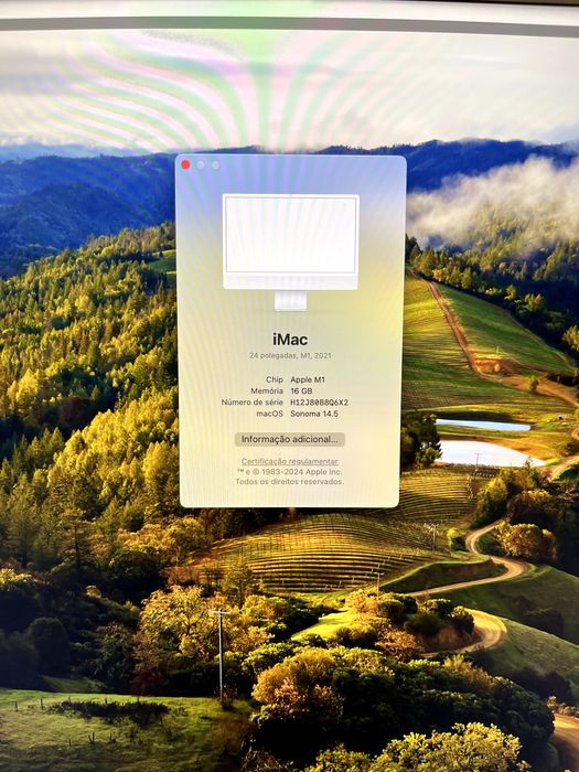 iMac 24″ (2021) – Chip M1 – 16GB RAM – 245GB SSD – Caixa original