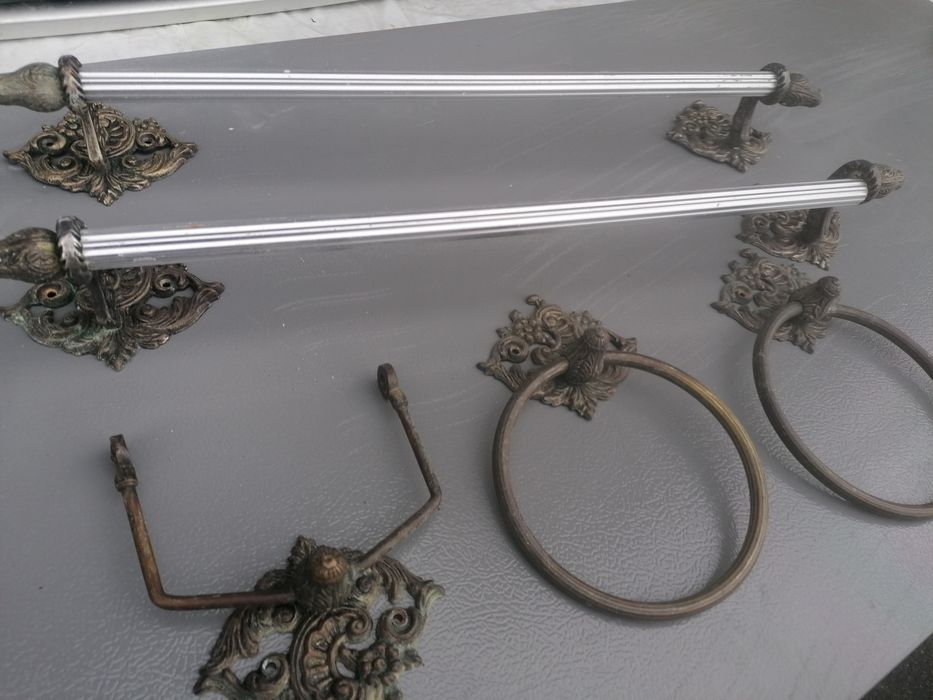 Conjunto de 5 toalheiros em ferro