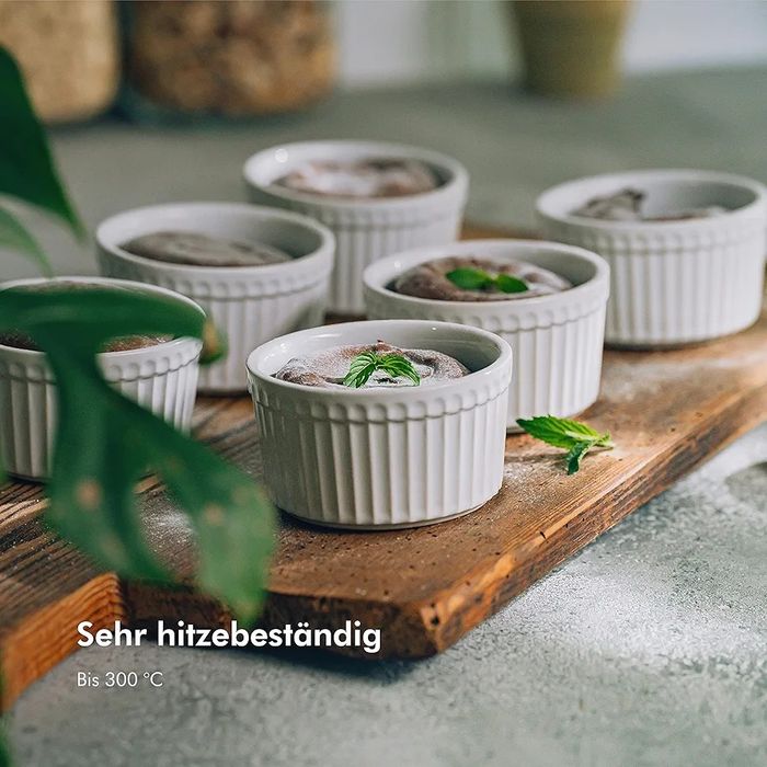 Kivy Zestaw 6 ceramicznych miseczek do Brulee