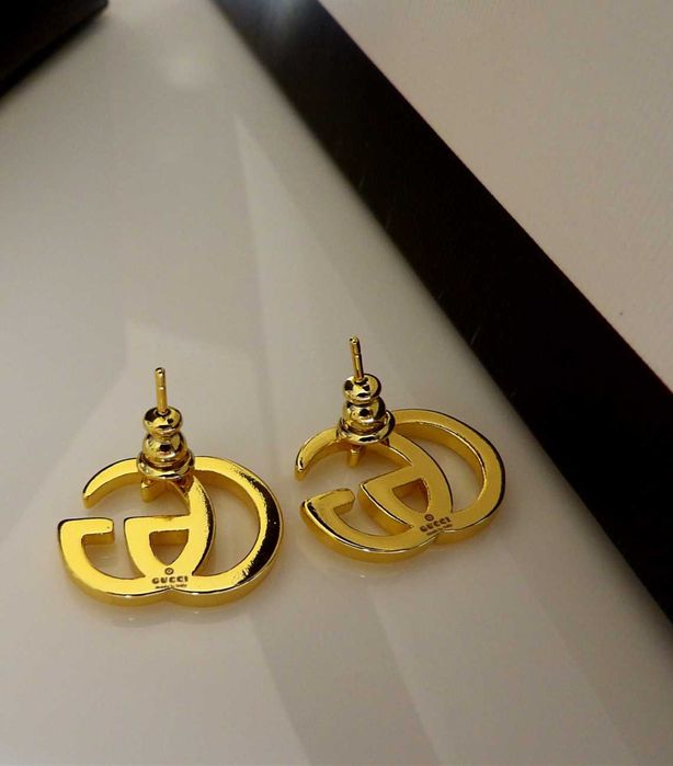 Gucci Shine Brass Earring kolczyki mosiężne GG