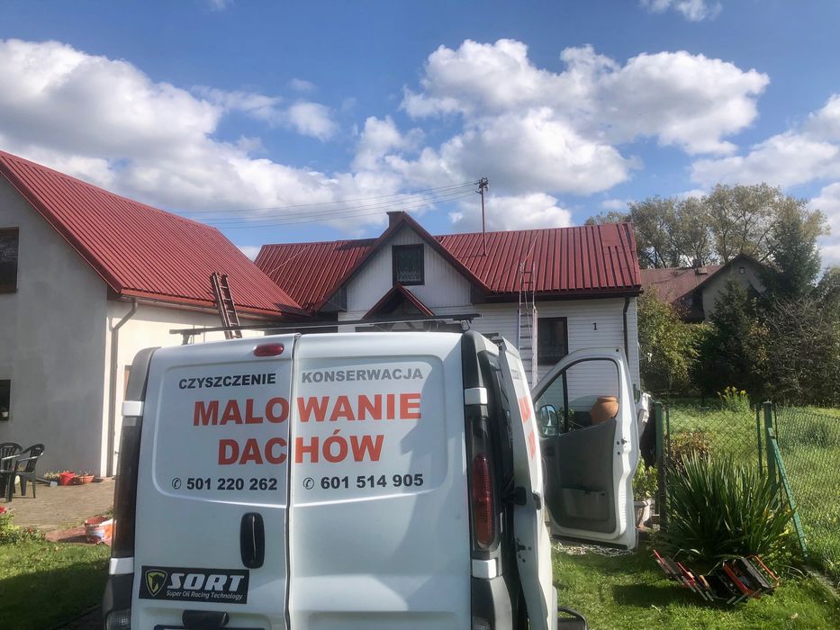 Malowanie dachów, czyszczenie dachówki, malowanie dachów z blachy