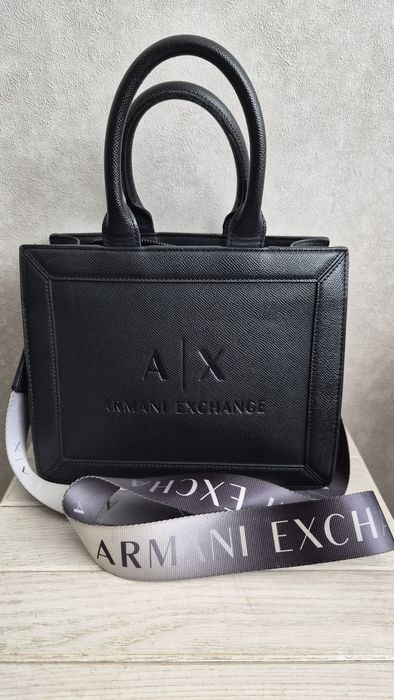 Чорна сумка Armani Exchange 3 екошкіри, дуже хороший стан