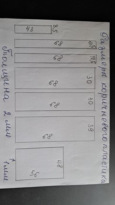 Пластик разных размеров
