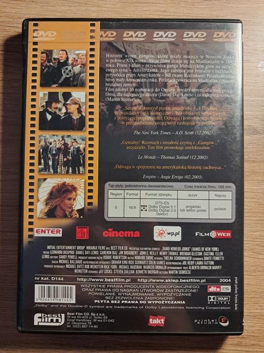 Gangi Nowego Jorku | DiCaprio | Day-Lewis | DVD