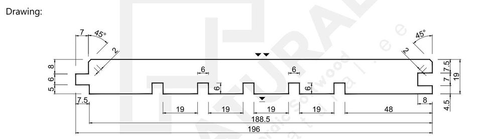 Deska elewacyjna fazowana 19x196 dł. 3,9m/4,8m