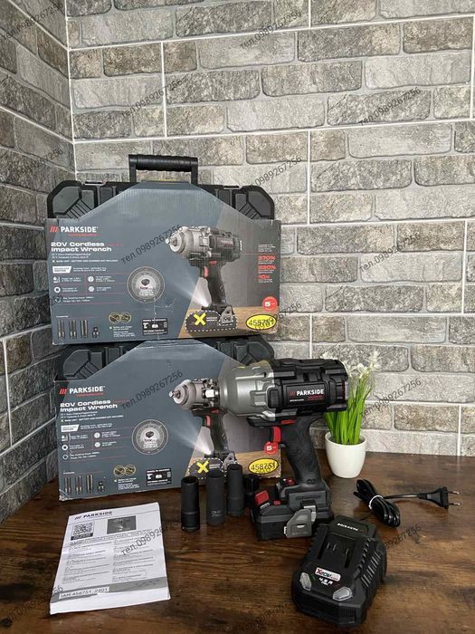 Безщітковий акумуляторний ударний гайковерт, гайковёрт  PARKSIDE НІМЕЧ