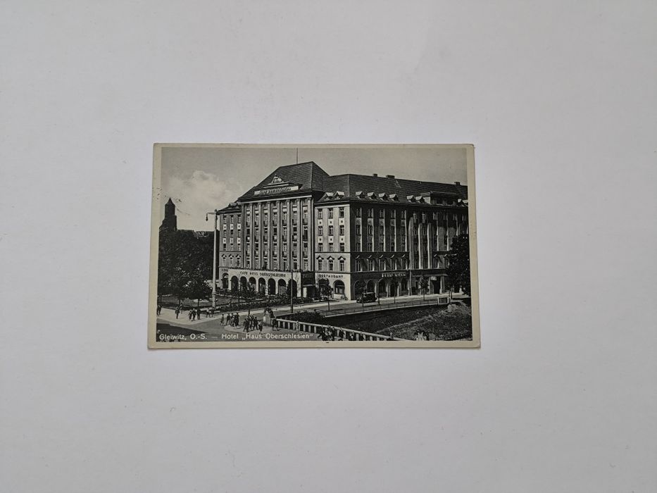 Gliwice Gleiwitz Pocztówka stara przedwojenna 1931 rok Hotel