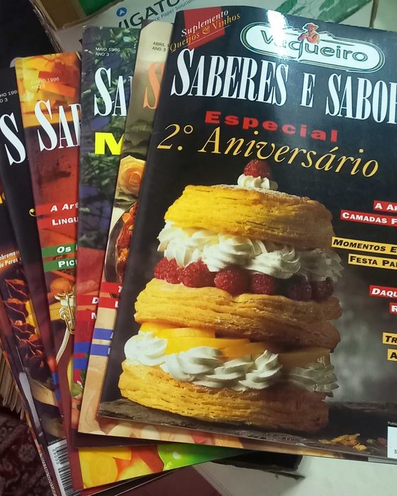Coleção Antiga de Culinária VAQUEIRO – Livros e 24 Revistas Encadernadas