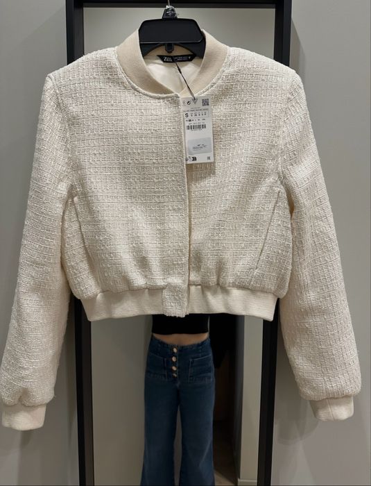Куртка бомбер Zara розмір S, біла