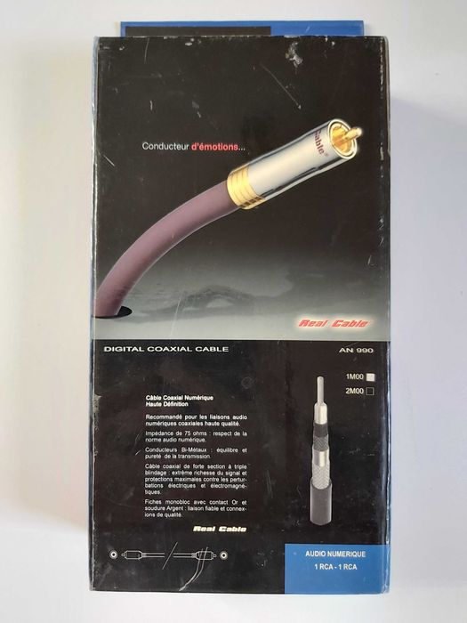 Кабель. Real Cable. AN990. 1m. Audio RCA Cable, digital coaxial - high Definition