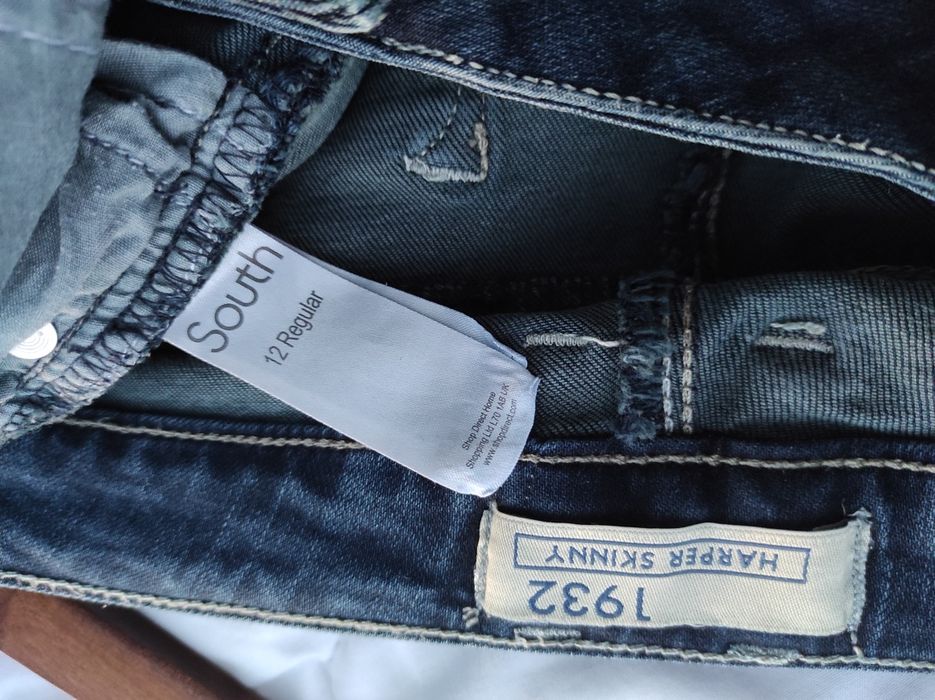 652. Spodnie jeansy South r. 12 r. 40 r. L pas 80-84cm