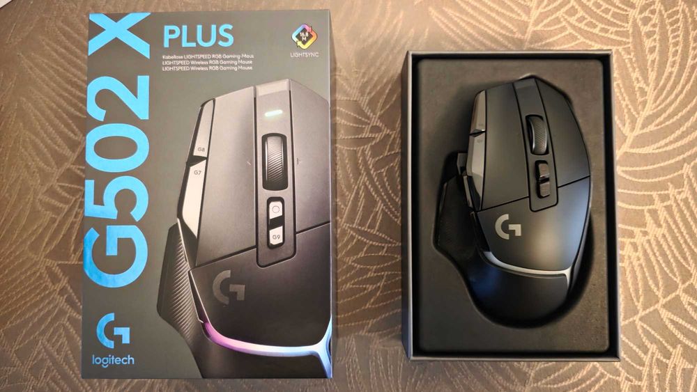 Logitech G502 X Plus (Czarna) JAK NOWA, Gwar