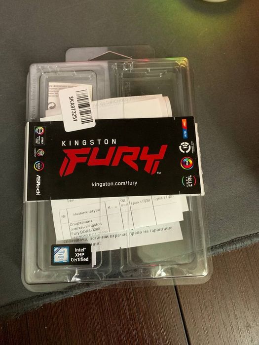 Ddr4 64gb 3200mhz 2x32gb argb Kingston HyperX Fury