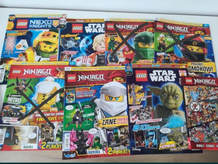 LEGO ninjago, Star Wars, nexo knights, książeczki, gazetki, komiksy