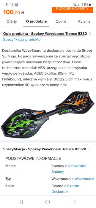 Deskorolka Waveboard