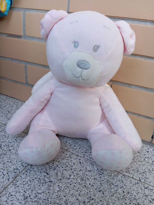 Ursinho rosa com asas (25 cm)