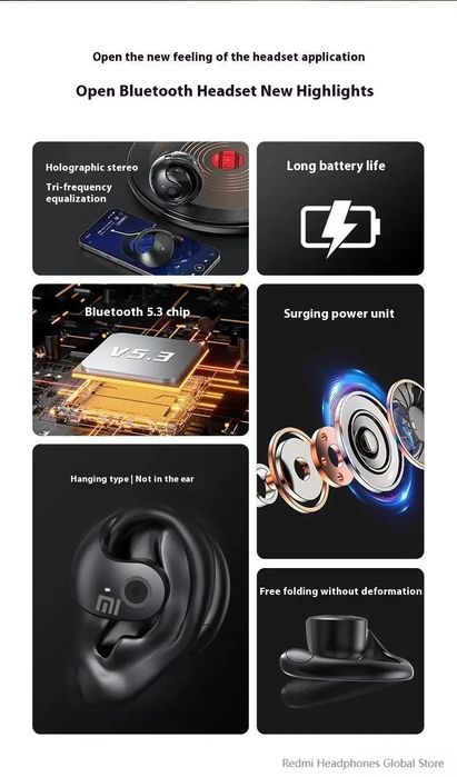 Навушники Хiaomi А15 bluetooth 5.3, яскраві якісні спортивні, наушники