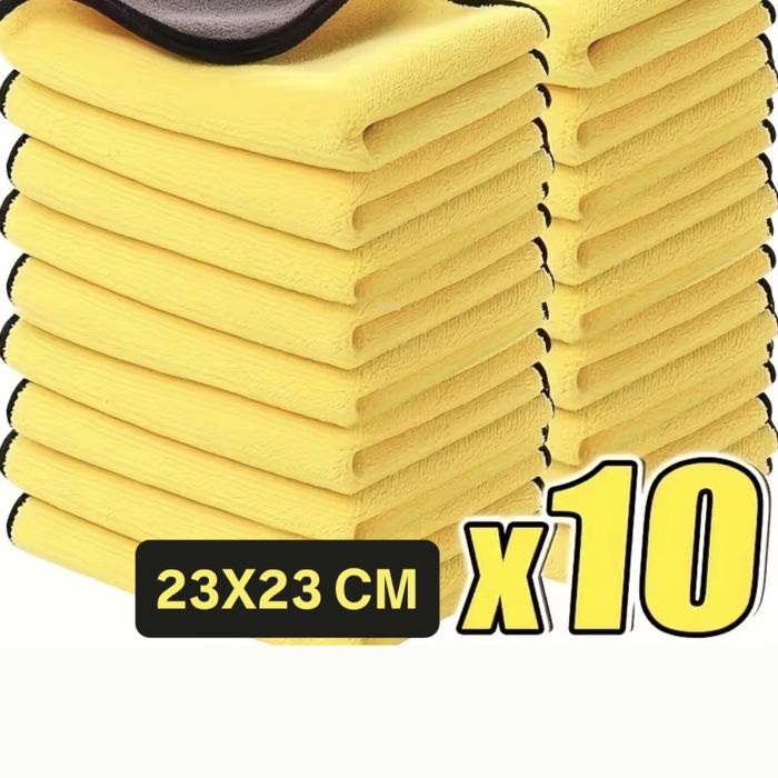 •АКЦІЯ• Мікрофібри 10 шт. 23х23 см, для авто мікрофібра для автомобіля