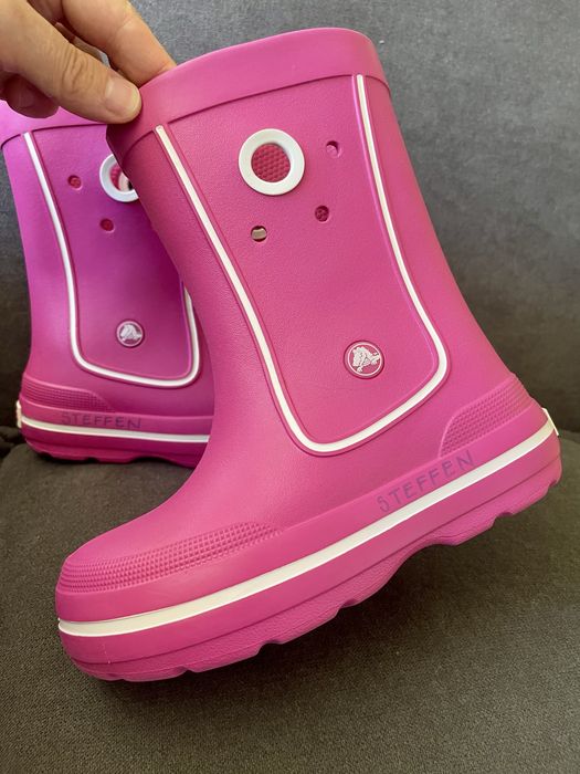 детские резиновые сапоги  Crocs Kids' Crocband™ Rain Boot р. J2(20-21см)
