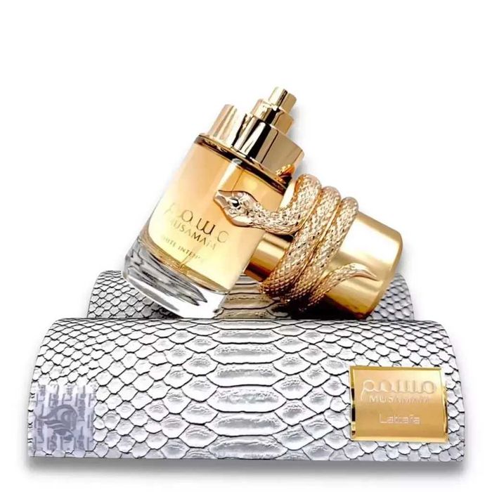 Lattafa Musamam White Intense EDP 100ml | Sândalo e Coco | Estojo Cobra