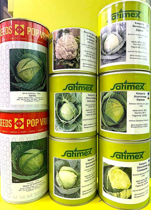 Оброблене насіння у банках Німеччина Голандія