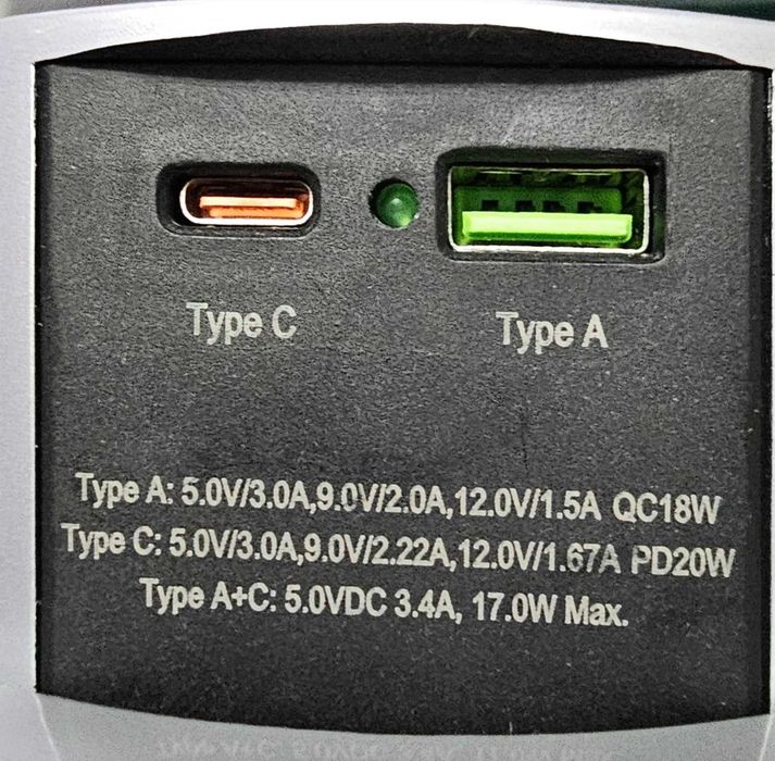 Wysuwane gniazdko elektryczne okragle USB C PD20W indukcyjne