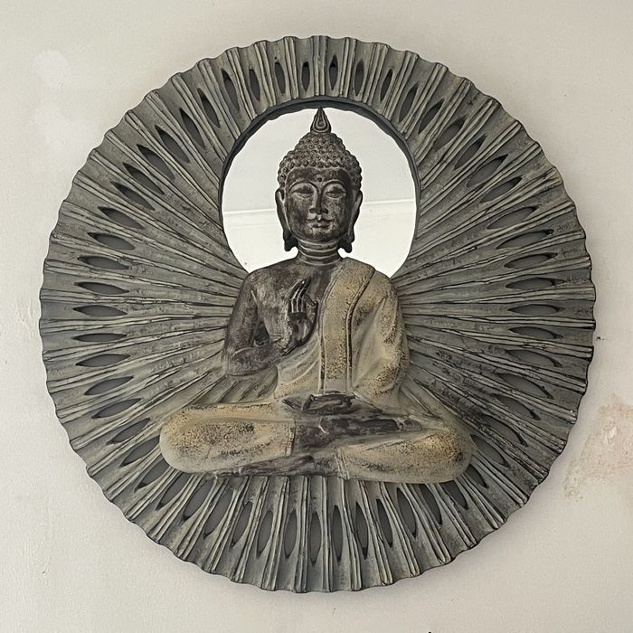 Espelho Decorativo Buda em Relevo