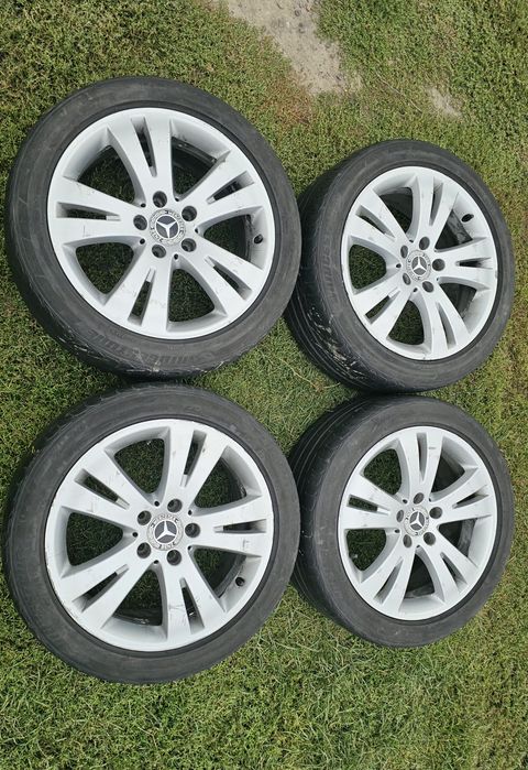 Koła felgi aluminiowe Borbet Mercedes 17" 5x112  7.5j et47  opony letnie 225/45R17
