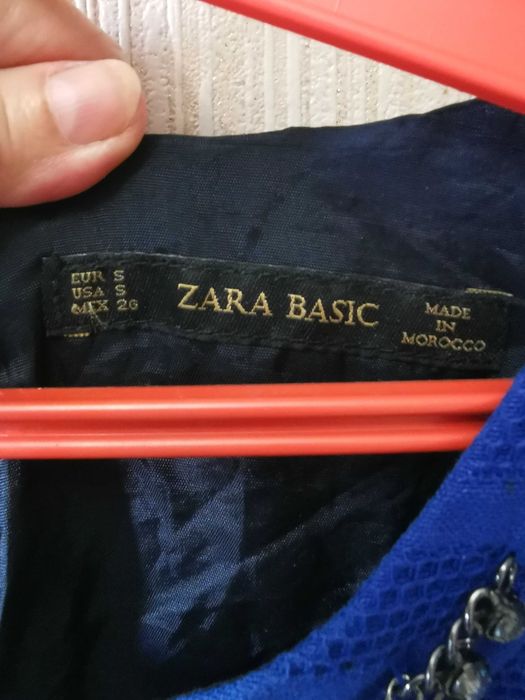 Платье Zara Basic Зара синее Марокко
