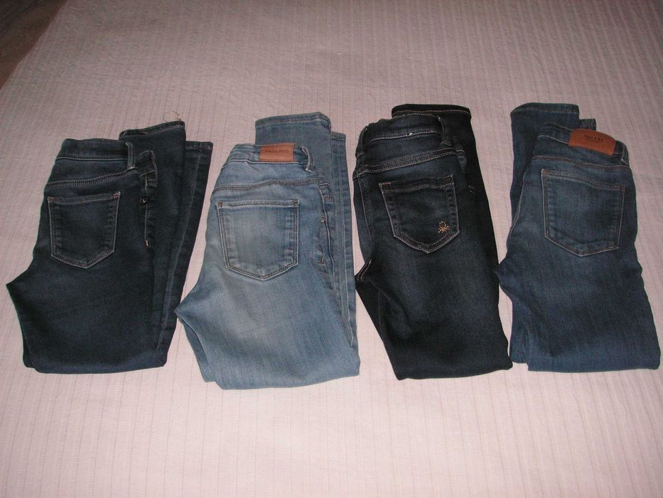 Calças Ganga / Jeans Zara, Benetton e Zara Kids T/8 Anos