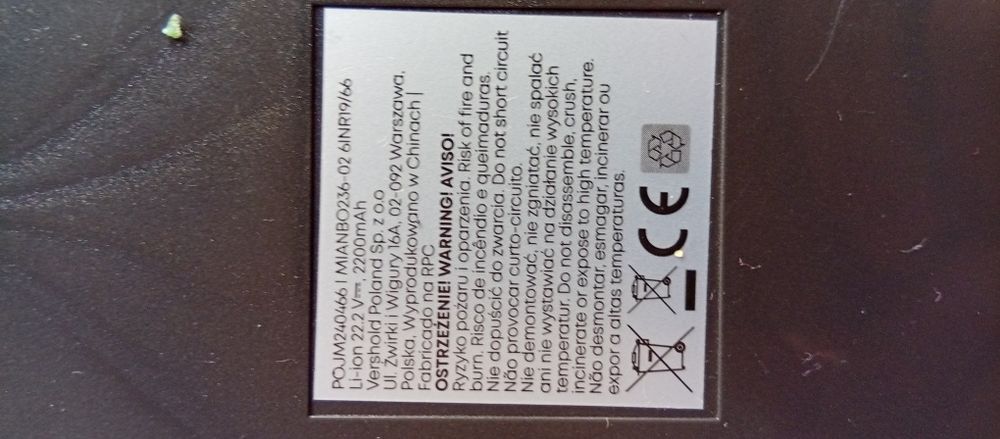Verszold bateria do odkurzacza 2200mAh