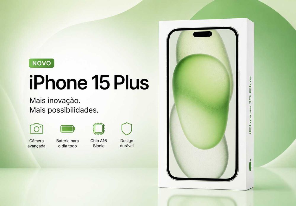 iPhone 15 Plus 128 Gigabytes selado na caixa