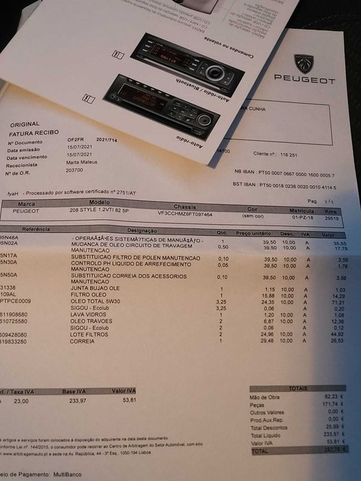 Peugeot 208 1.2 style 41.200 km Nacional Revisões na marca