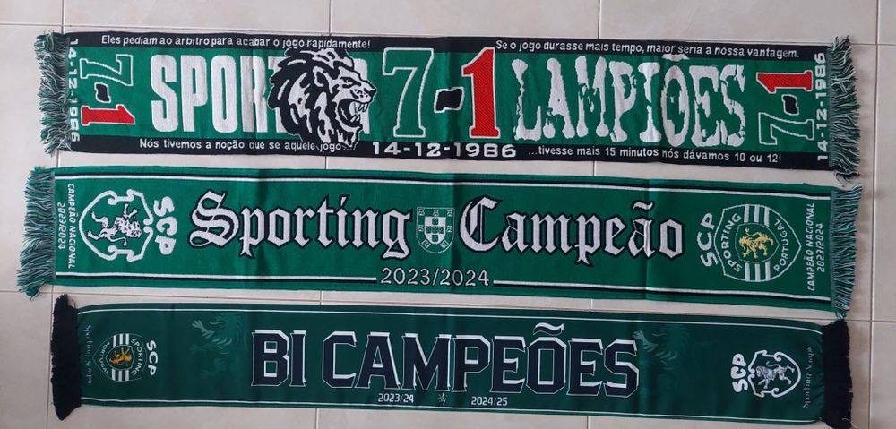 3 Cachecois do Sporting diferentes