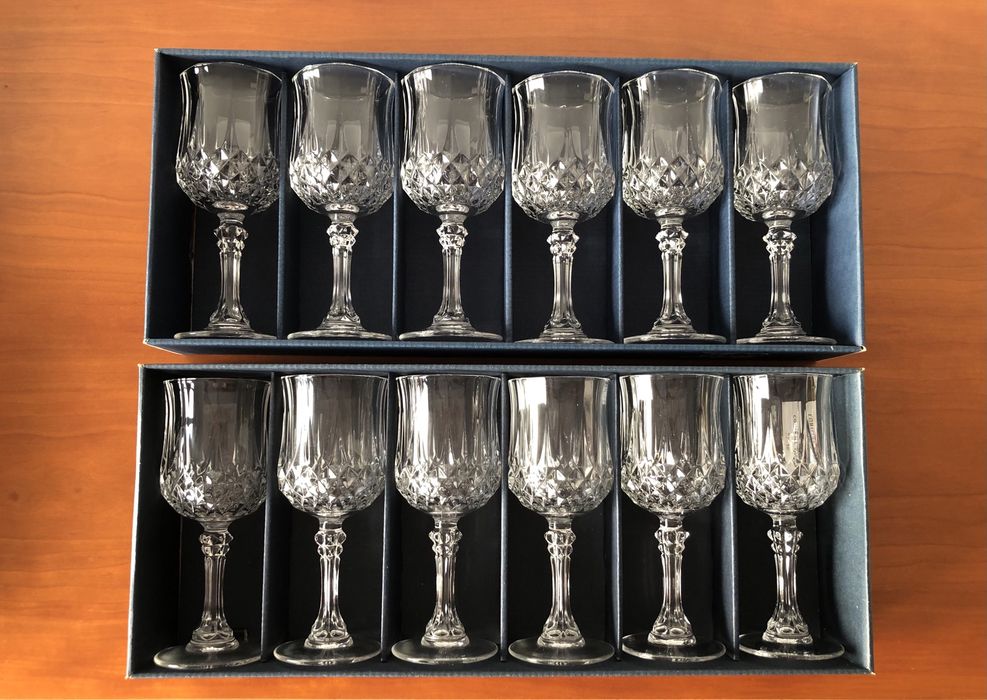 Serviço completo de copos de Cristal Longchamp da Cristal d’Arques