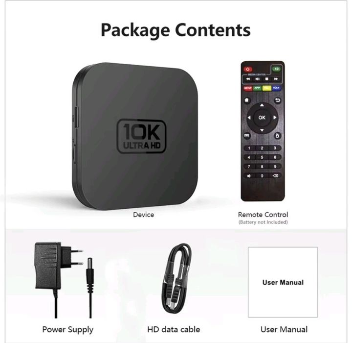 Smart TV Box Android 14 UHD 4K 8+128GB 4 rdzeniowy procesor