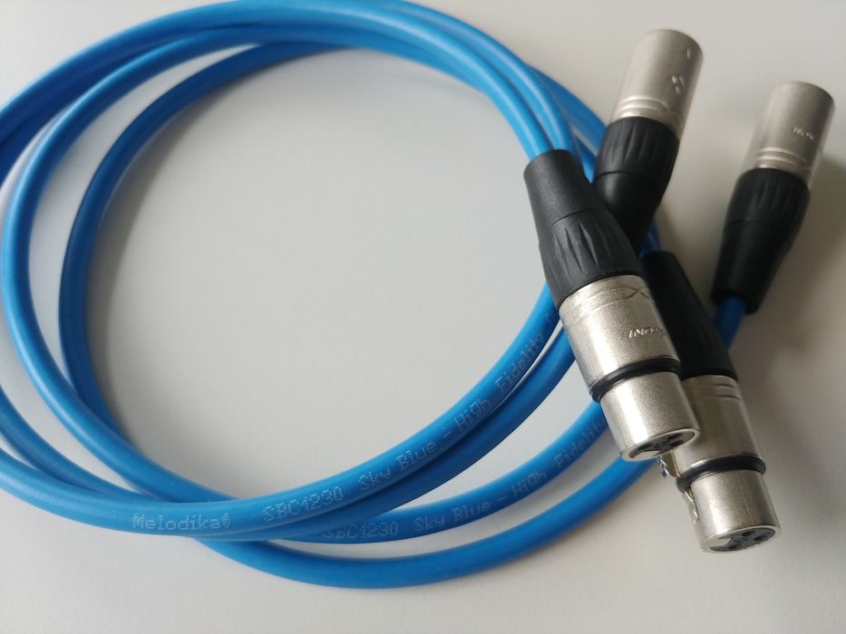 Melodika SBC1230 Sky Blue 2x XLR 1m Interkonekt