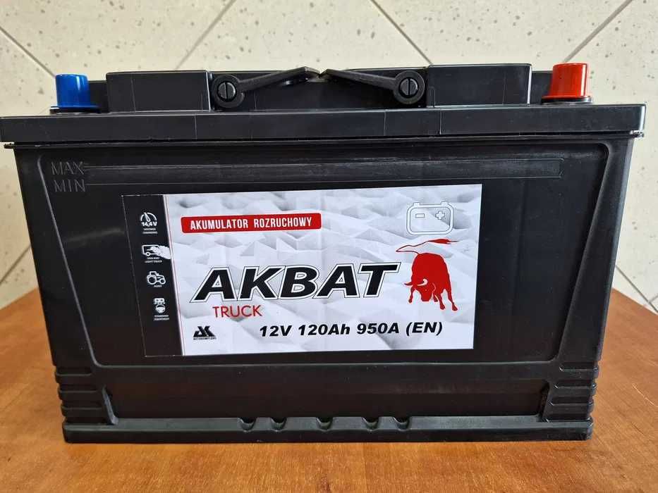 LPU Nowy akumulator Akbat 120Ah 950A Ciągnik Dostawczy Bus