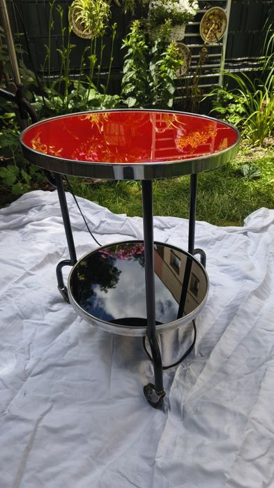 Lampa ze stolikiem PRL