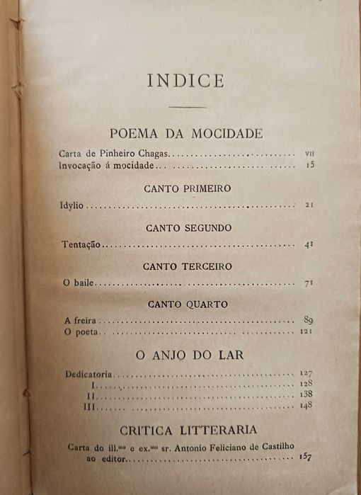 Poema da Mocidade - Pinheiro Chagas (1901 - portes incl.)
