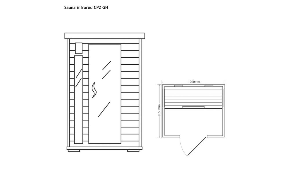 Sauna infrared Roma prom. kwarcowe lub ceramiczne 2os sauny fińska spa
