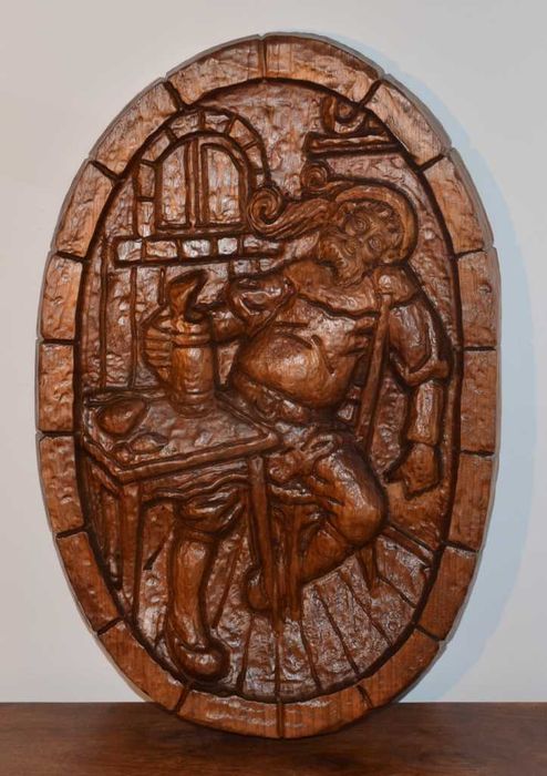 Quadro Taberna- Peça esculpida em madeira