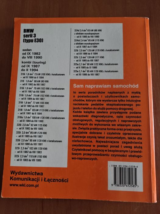 Sam naprawiam samochód BMW serii 3