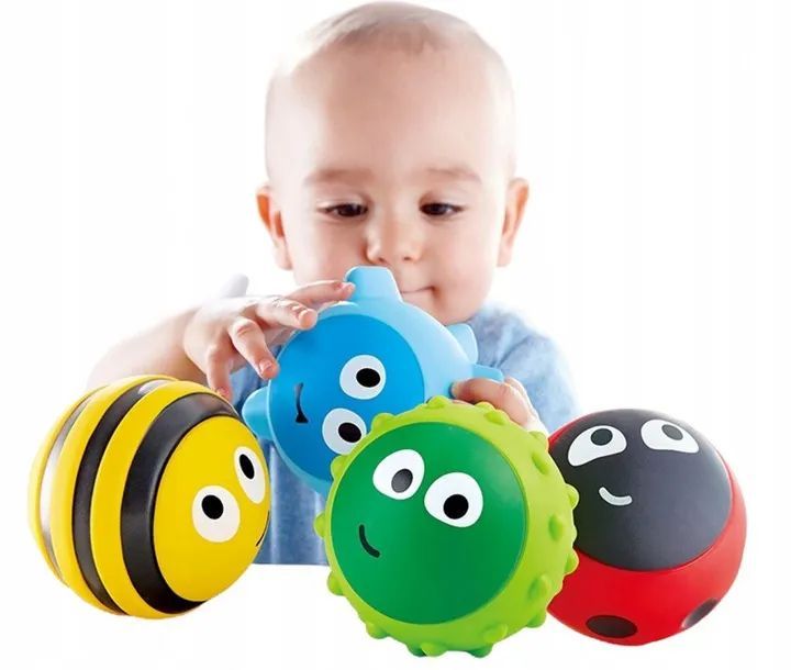 Gumowe Piłki Piłeczki Sensoryczne Owady A008