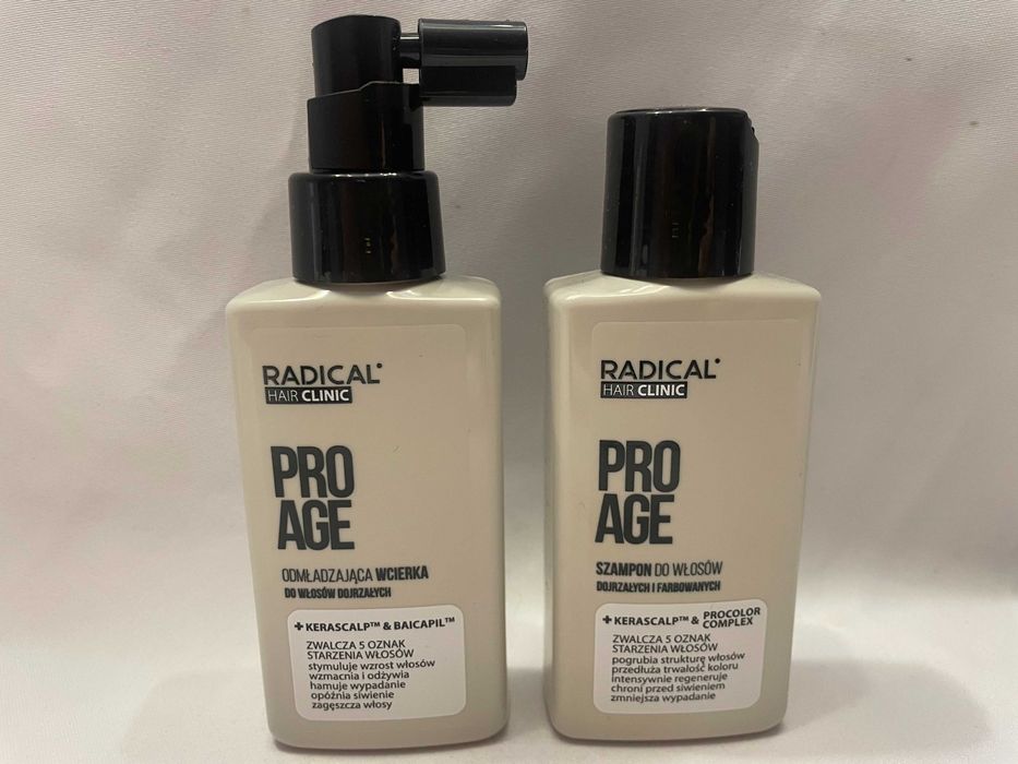 radical hair clinic pro age odmładzająca wcierka 100 ml i szampon do włosów dojrzałych 100 ml